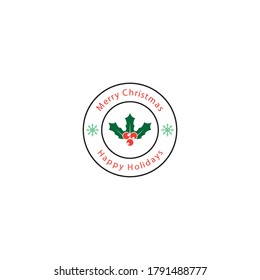 Merry christmas logo template vector icon design