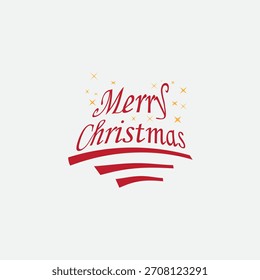 Merry Christmas logo theme design and invitation vector file