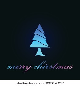 Logo de Feliz Navidad con árbol
