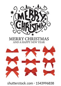 Merry christmas logo vector design