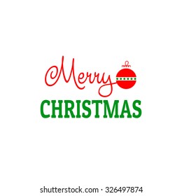 Merry Christmas logo. Vector illustration.