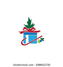 Plantilla vectorial del logotipo de navidad