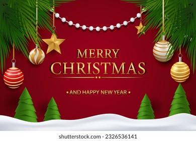Merry Christmas Luxury Background Design