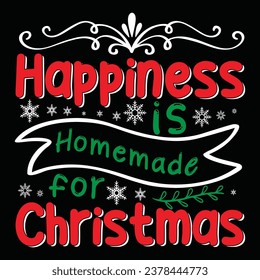 Merry Christmas Magic Tshirt Design with Festive Lettering Typography