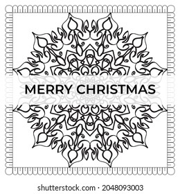 Merry Christmas with mandala EPS 10