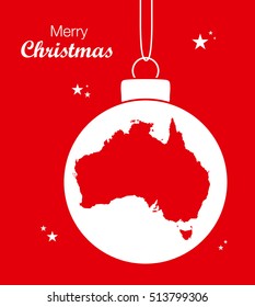 Merry Christmas Map Australia