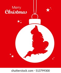 Merry Christmas Map England