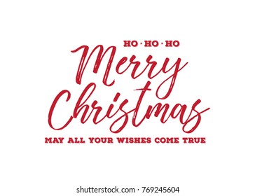 Merry Christmas May All Your Wishes Come True Vector Text Background