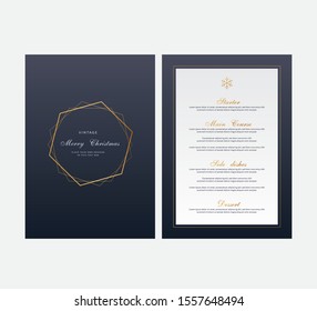 Merry Christmas Menu Design Template Vector Illustration