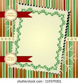 Merry Christmas Menu Sheet, Vector Illustration