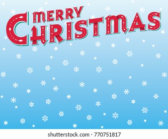 Merry Christmas message in ornate type on a snowflake pattern background.