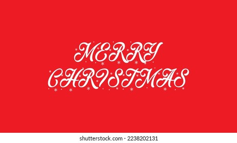 Merry Christmas Minimalist text Logo. Merry Christmas banner. Christmas banner.