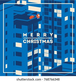 Merry christmas minimalistic vector illustration