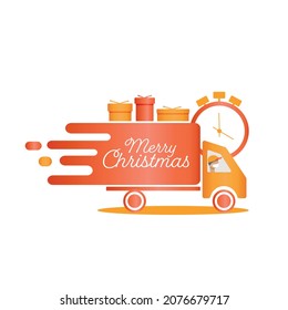 Merry Christmas modern delivery icon.	