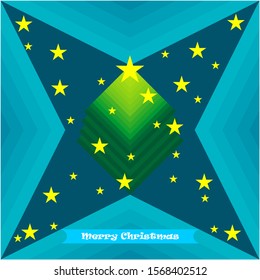 MERRY CHRISTMAS MODERN DESIGN FOR GREETING CARD