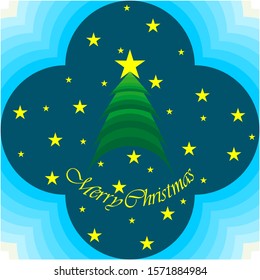 MERRY CHRISTMAS MODERN DESIGN FOR GREETING CARD