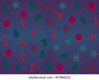 Merry Christmas modern design. Vector illustration. Simple winter holiday geometrical pattern in retro style. Christmas, New Year Holiday Background.