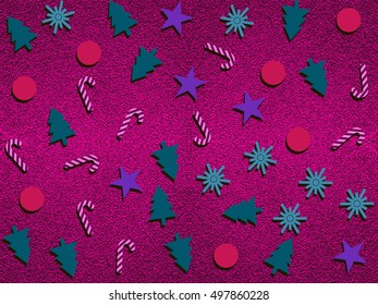 Merry Christmas modern design. Vector illustration. Simple winter holiday geometrical pattern in retro style. Christmas, New Year Holiday Background.