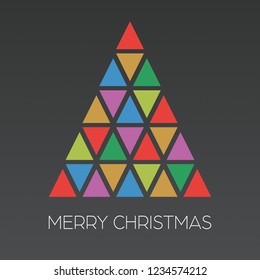 Merry Christmas modern tree colorful