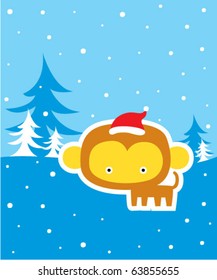 merry christmas monkey