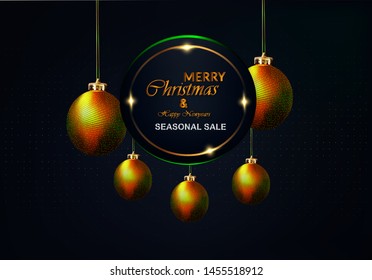 merry christmas n happy new years lettering-background-with-realistic-golden