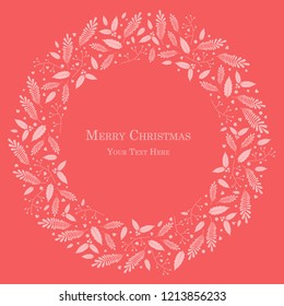 Merry Christmas natural frame wreath