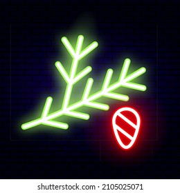Merry christmas neon icon. Neon luminous symbol for New Year and Christmas projects greetings cards, posters, banners, flyers. Neon signboards, vibrant advertising.