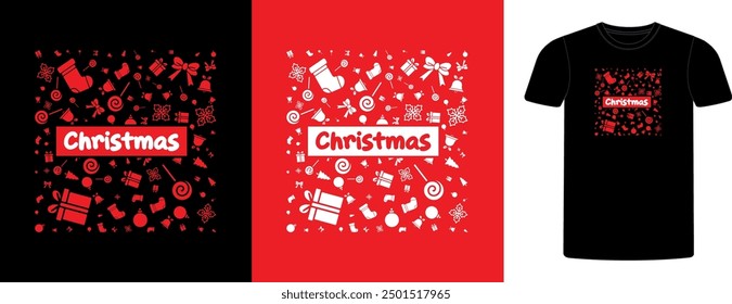 Merry Christmas new typography t shirt, Christmas t shirt design, tee print, t-shirt design, Christmas Joy. Poster and Mug Design.