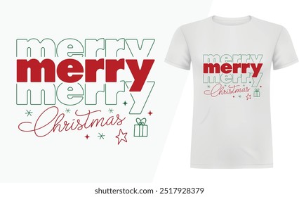 Camiseta de la nueva tipografía de las Navidades alegres, diseño de la camiseta de las Navidades, citas de la religión cristiana que dicen para la impresión, diseño de las camisetas de las Navidades alegres listo para imprimir, citas divertidas de las Navidades, cita del invierno.