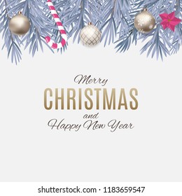 Merry Christmas and New Year Background. Vector Illustration EPS10