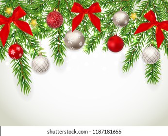 Merry Christmas and New Year Background. Vector Illustration EPS10