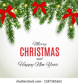 Merry Christmas and New Year Background. Vector Illustration EPS10