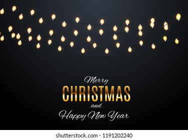 Merry Christmas and New Year Background. Vector Illustration EPS10