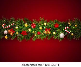 Merry Christmas and New Year Background. Vector Illustration EPS10