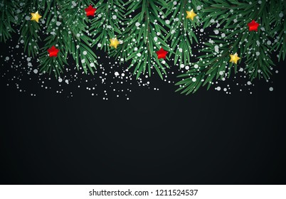 Merry Christmas and New Year Background. Vector Illustration EPS10