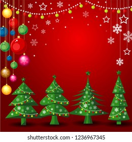 Merry Christmas and New Year Background. Vector Illustration EPS10.