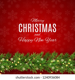 Merry Christmas and New Year Background. Vector Illustration EPS10