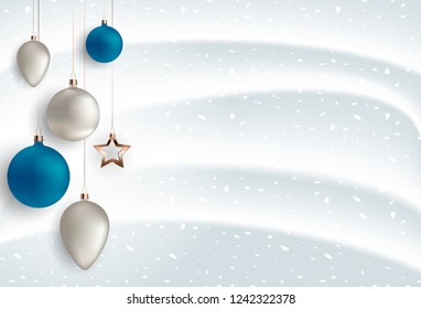 Merry Christmas and New Year Background. Vector Illustration EPS10