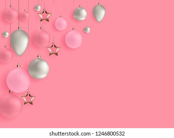 Merry Christmas and New Year Background. Vector Illustration EPS10