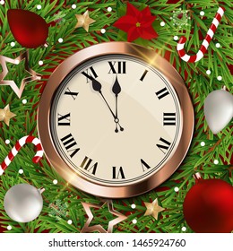 Merry Christmas and New Year Background. Vector Illustration EPS10