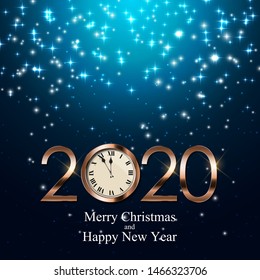 Merry Christmas and New Year Background. Vector Illustration EPS10
