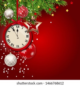 Merry Christmas and New Year Background. Vector Illustration EPS10