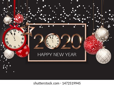 Merry Christmas and New Year Background. Vector Illustration EPS10