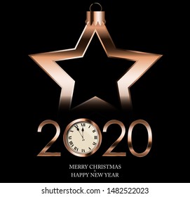 Merry Christmas and New Year Background. Vector Illustration EPS10
