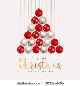 Merry Christmas and New Year Background. Vector Illustration EPS10