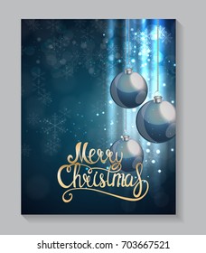 Merry Christmas and New Year Background. Vector Illustration EPS10
