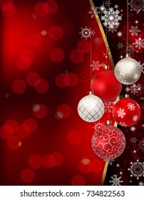 Merry Christmas and New Year Background. Vector Illustration EPS10


