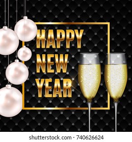 Merry Christmas and New Year Background. Vector Illustration EPS10
