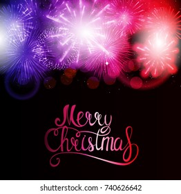 Merry Christmas and New Year Background. Vector Illustration EPS10
