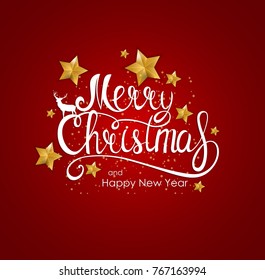Merry Christmas and New Year Background. Vector Illustration EPS10

